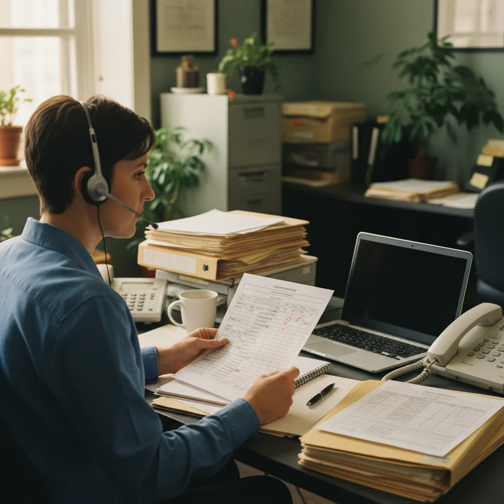 A verification specialist running phone, email, and fax outreach to a small employer that no database covers