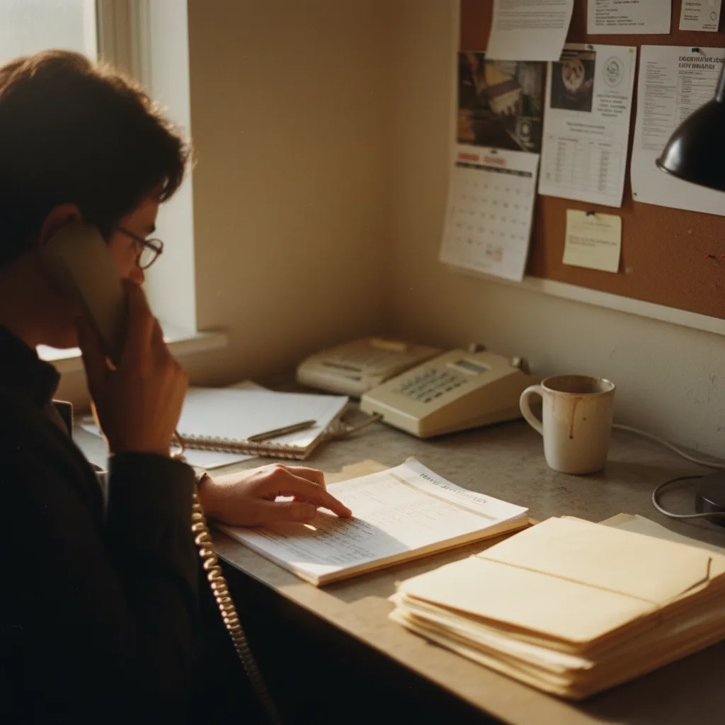 A leasing coordinator confirming an applicant's employment by phone