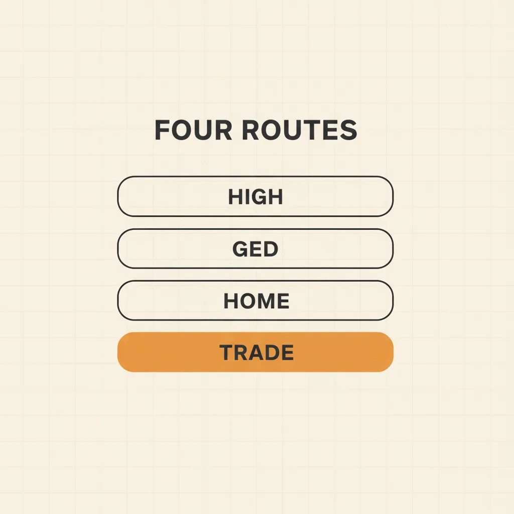 Four credential types requiring different verification routes