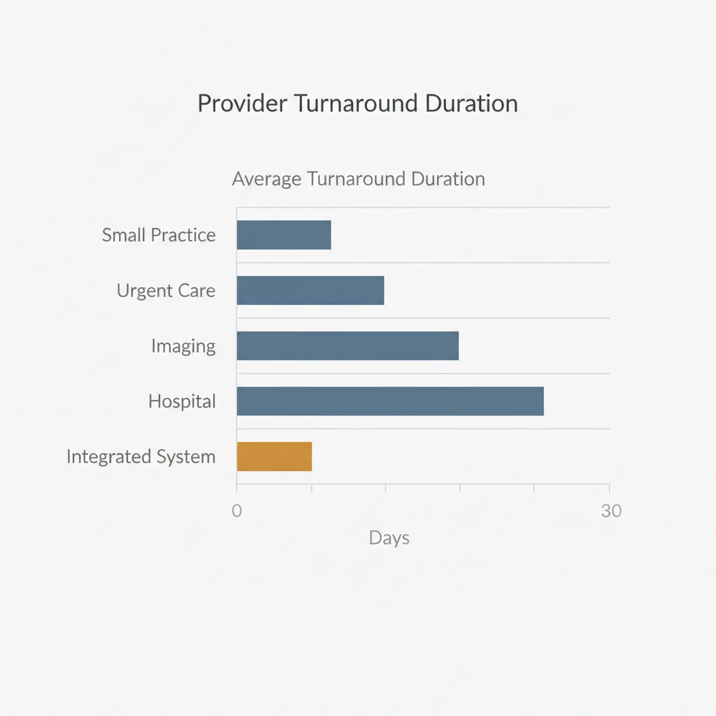 Turnaround duration compared across provider types