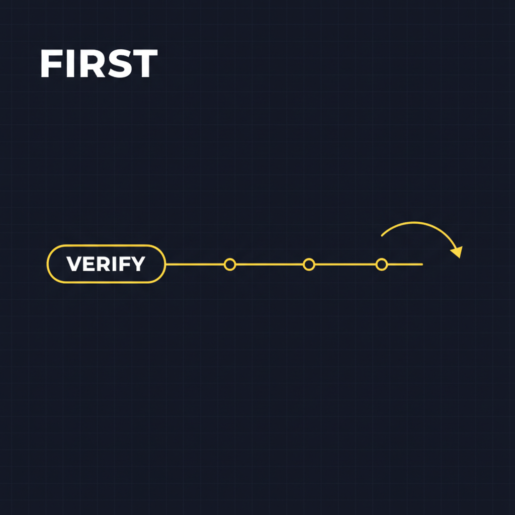 A hiring timeline with the verification step pulled from the end to right after the phone screen, turning it from a final gate into an early filter
