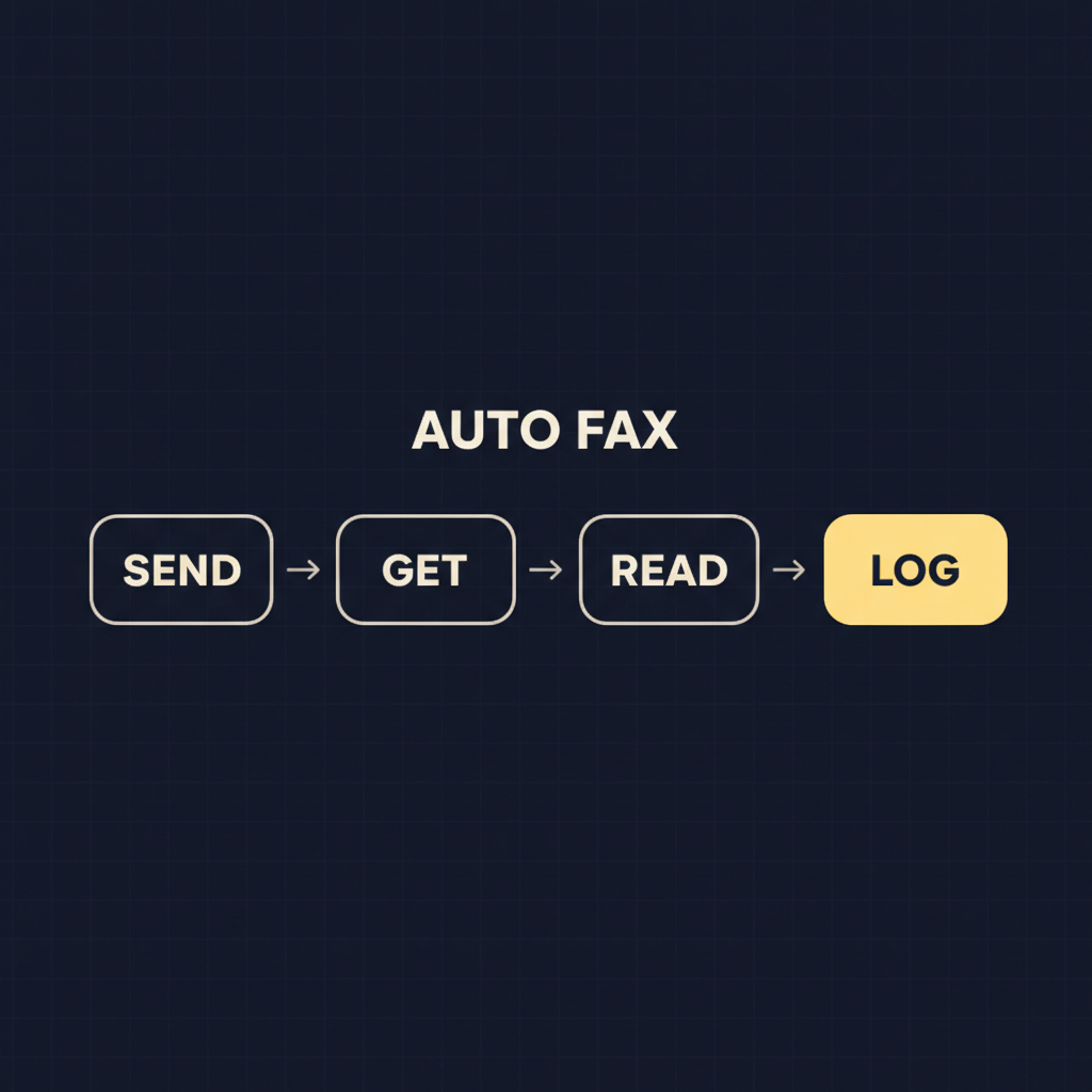 Automated fax verification workflow: send, get, read, and log the exchange to the case record