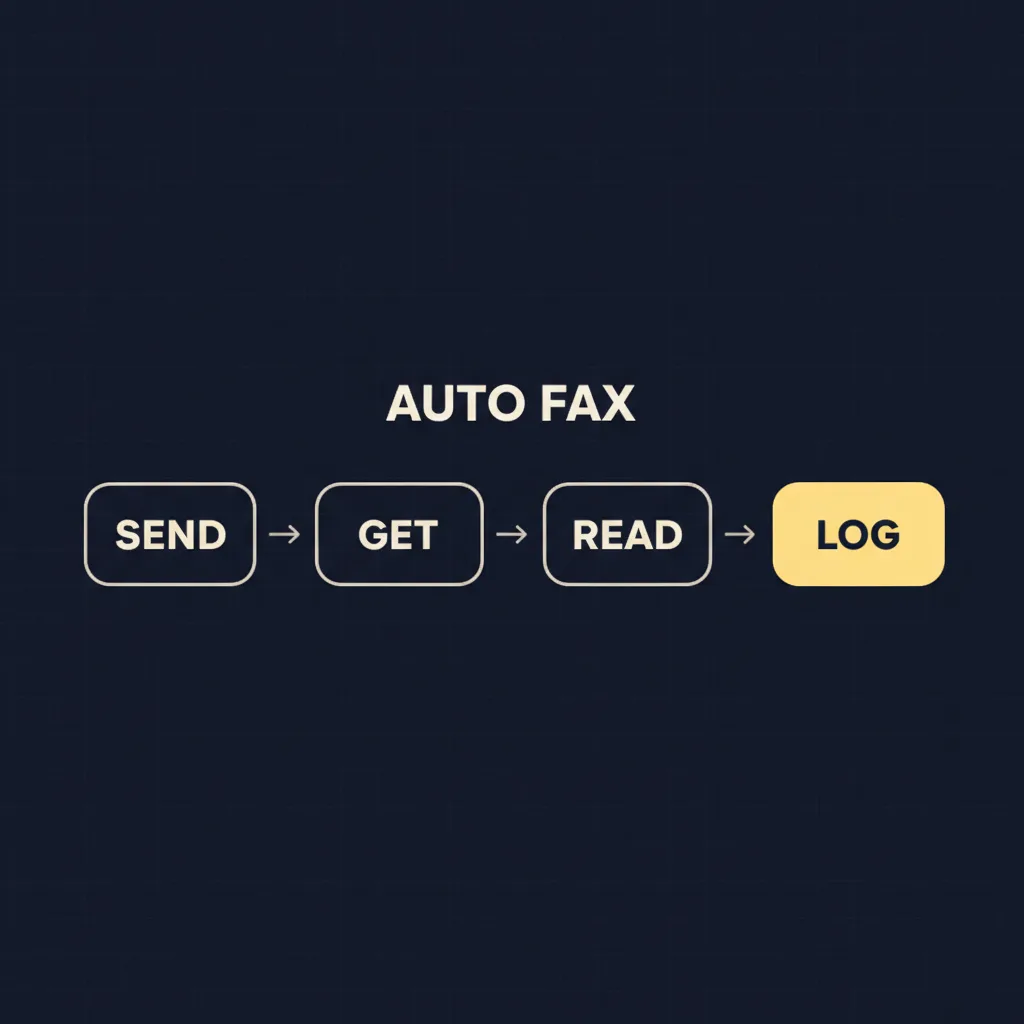 Automated fax verification workflow: send, get, read, and log the exchange to the case record